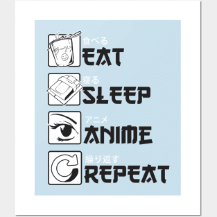 Anime Eat Sleep Game Posters and Art